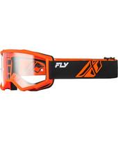 Vaikiški motokroso akiniai Fly Racing Focus Youth - černá/oranžová, čiré plexi