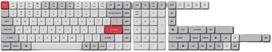Keychron Dye-Sub PBT LSA Full Set (Low profile - Light Gray & White) Keycap rinkinys