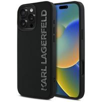 Case Karl Lagerfeld HC 3D Rubber Elongated Glitter for iPhone 16 Pro black