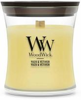Žvakė, aromatinė WoodWick Yuzu & Vetiver, 15 - 30 h, 85 g, geltona sp.