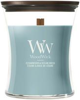 Žvakė, aromatinė WoodWick Cedarwood & Ocean Moss, 50 - 65 h, 275 g, mėlyna sp.