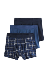 Lindex - 3-Pack Boxer Shorts - Apatinės kelnaitės - Tamsiai mėlyna