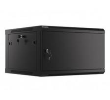Lanberg | Rack cabinet 19" wall-mount 6U/600x600 for self-assembly with metal door (flat pack) | WF01-6606-00B | Black