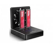 AXAGON USB-C 20Gbps docking station for 2x M.2 NVMe/SATA SSD with disk cloning function without PC | ADSA-M2C22