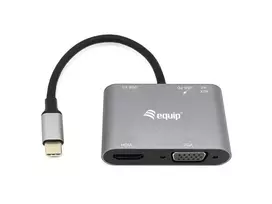 "Equip Dock USB-C->HDMI.VGA.USB3.0.AUX.100WPD 15cm sw"