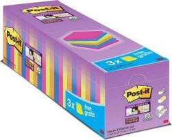 Post It 3M 3M lipnūs lapeliai „Post-it Super Sticky“, 21 blokelis po 90 spalvotų lapelių, 76x76 mm, 654-SS-VP24COL 3
