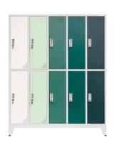 Metalinė persirengimo spintelė Oxford Green, 10 skyrių