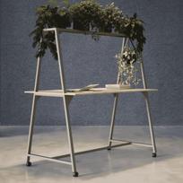 Stovimas stalas AART 2, 200 x 100 x 110H cm, su ratukais