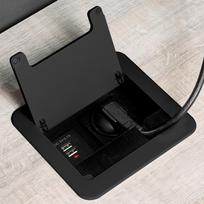 Įmontuojamas lizdų blokas Atom 14 | USB A x2, SCHUKO x1, HDMI x1