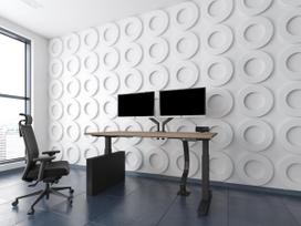 Ergostock komplektas: reguliuojamo aukščio stalas Prestige Line 140 cm x 80 cm ir biuro kėdė VANE HD Handy Black