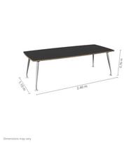 Konferencijų stalas Sirium Prestige Chrome, statinės formos, 240 cm x 110 cm