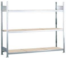 Ilgų tarpatramių stelažas Schulte WS2 2000 x 2500 mm, medžio drožlių plokštė