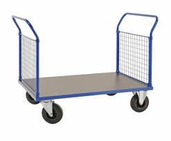 Platforminis vežimėlis su tinkliniu bortu KONGAMEK 2332B 1166 x 700mm 500 kg su stabdžiais