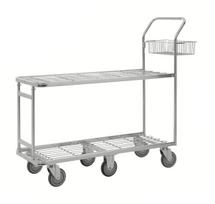 Parduotuvės vežimėlis KONGAMEK 203110 1320 x 430mm 400 kg su stabdžiais