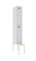 Metalinė spintelė Classic 1R su suoliuku, 2 skyriai