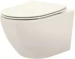Klozetas pakabinamas REA Carlo Mini Rimless Ecru