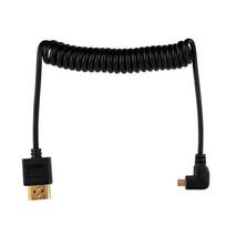HDMI Laidas - Micro HDMI 50cm Spiral 8K 60Hz 4K 120Hz Auksu Padengtas