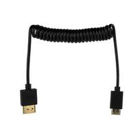 HDMI Laidas - 50cm Spiralinis HDMI į Mini HDMI 2.1 8K 60Hz 48Gbps