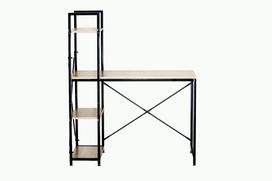 Modern Loft Rašomasis Stalas su 3 Lentynomis Dvikryptis Modern Oak