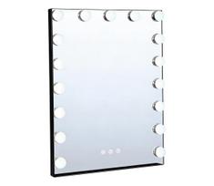 Brilagi - LED reguliuojamas makiažo veidrodis HOLLYWOOD LED/15W/230V 55x70 cm juodas