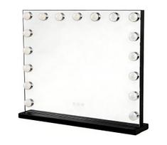 Brilagi - Reguliuojamo ryškumo makiažo veidrodis HOLLYWOOD LED/15W/230V 60x50 cm juodas