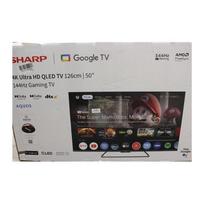 Sharp SALE OUT.  50HR7265E 50" (126cm) QLED 144Hz 4K Ultra HD Google TV, Dolby Vision, Dolby Atmos, Central Stand | SALE OUT. |  50HR7265E | 50 | Smart TV | Google TV | Black | DAMAGED PACKAGING, USED | 50HR7265ESO | 2000001429266