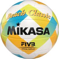 Tinklinio kamuolys Mikasa Beach Classic BV543C-VXA-LG, 5 dydis, balta sp./geltona sp./žydra sp.