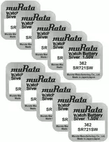 Murata 362 SR721SW sidabro oksido laikrodžių baterijos, 10 vnt.