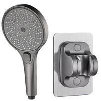 Showerhead Large Panel Replete for Shower Accessories Three Modes Shower Heads High Pressure Bathroom Showers Parts Fixture Home gray