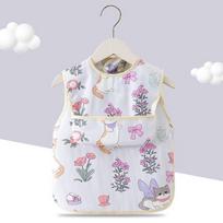 Neperšlampamas vaikiškas prijuostė-seilinukas valgymui ir darželio veiklai Size 110 (2-4 years) white