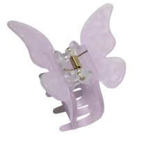 Alien Butterfly Hair Grab Simple Versatile Butterfly Acetic Acid Hair Clip Elegant Korean Pan Headed Horsetail Fashion Headwear violetinė