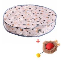 Smart Interactive Cat Toys Ball Fast Rolling In Pouch Hide and Seek Kitten Toy Motion Activated Interactive Cat Toy for Indoor white