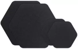 Remonto lopai striukėms ir kuprinėms Gear Aid Tenacious Tape Hex, juodi, 4 vnt.