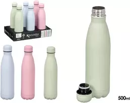 Nerūdijančio plieno gertuvė, 3 spalvos, 500 ml, 26,5 × 5,5 × 5,5 cm, 13770, KINVARA