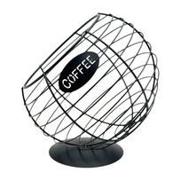 Geležies meno kavos kapsulių laikiklis Patogus įstrižas krepšelis virtuvės stalviršiui Espresso kapsulių laikymo konteineris B black