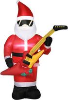 Pripučiamas Kalėdų senelis su elektrine gitara, Kalėdinė dekoracija 215 cm