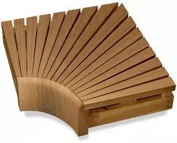 Kampinis gulto elementas moduliniams pirties gultams, 600x600, Karščiu apdorota drebulė