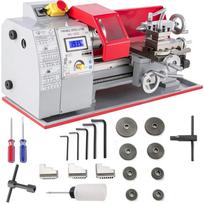 Mini tekinimo staklės Stalo tekinimo staklės 7  x 12  Metalinės tekinimo staklės 600W raudona