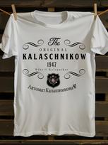 Kalashnikov Rifle & AK-47 Logo Print T-Shirt Mens Tshirt Womens Tshirts with Letters Print Short Sleeves T-Shirt Casual Street Tee Shirt Top M gray