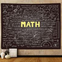 Math Tapestry Wall Art for Math Room 75x100 juoda