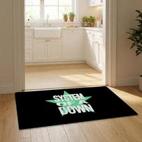 Anime Band Rock S-System of A Down Floor Mat Flannel Door Mat Non-Slip Bedroom Living Room Home Decor 40x60cm white