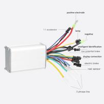 24V-48V 250W Motor Brushless Controller LCD Display Panel Thumb Throttle Electric   Scooter Brushless Controller Kit S886 gray