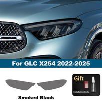 For Mercedes Benz GLC GLK Car Headlight Protective Film Smoke Black Pre Cut TPU PPF Anti-Scratch Vinyl Wrap Kit High-Gloss Film For GLC 22-25 SMK gray