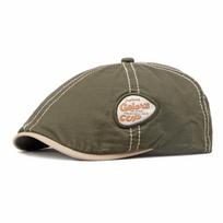 Adjustable Newsboy Flat Cap Cotton Octagonal Cap Vintage Beret Cap  for Men Women tamsiai žalia spalva