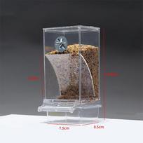 Automatic Parrot Feeder Spill-Proof And Splash-Proof Bird Food Box Feed Trough Dispenser Peony Bird Feeder gray