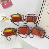 100% Genuine Cowhide Leather Messenger Bag for Women Luxury High Quality Shoulder Purse 17cm 8cm 12cm gray