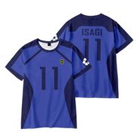 Blue Lock Isagi Yoichi #11 Futbolo Džersis Marškinėliai, Anime Cosplay Trumpomis Rankovėmis Sportinė Uniforma Gerbėjui Vyrams Viršutinė Dalis XXS