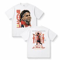 Lamine Yamal Double Print Vintage Wash Oversized Soccer Fan T-shirt 3XL white
