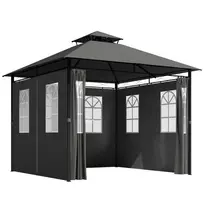 Sodo pavėsinė apie 3 x 3 m - tamsiai pilka