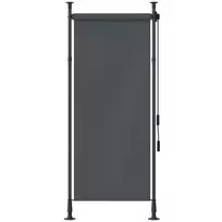 "Outsunny" vertikali markizė su apsauga nuo saulės, balkono roletas, 120 x 220-310 cm, balkono privatumo ekranas su rankenėle, oro sąlygoms atsparus sodo privatumo ekranas, poliesteris, tamsiai pilka
